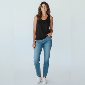 Tahari Jonie Knit Tank Top // Midnight Navy // Small // NEW